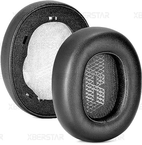 Ersatz-Ohrpolster aus Memory-Schaum für Kopfhörer JBL E65 E65BTNC/Duet NC/LIVE650 BTNC LIVE660 BTNC (schwarz)