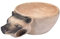 Holz Kuksa Tiere Kopf Bild Tasse, Nordic Style Handgemachte Tragbare Reise Camping Tasse für Rucksackreisen, Wandern, Lagerfeuer, Überleben, Bushcraft (Farbe C: Braunbär)