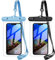 Waterproof Phone Case, 2 Pack IPX8 Universal Waterproof Phone Pouch Dry Bag with Lanyard for iPhone 13 12 11 Pro Max Xs Max XR XS X Samsung S22 S21 S20 Huawei P40 P30, up to 7.0 inch(Black Blue)