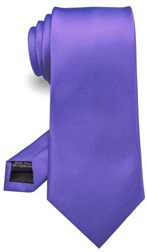 JEMYGINS 3.15 Violet Tie Wedding Business Silk Necktie for Men (8cm)