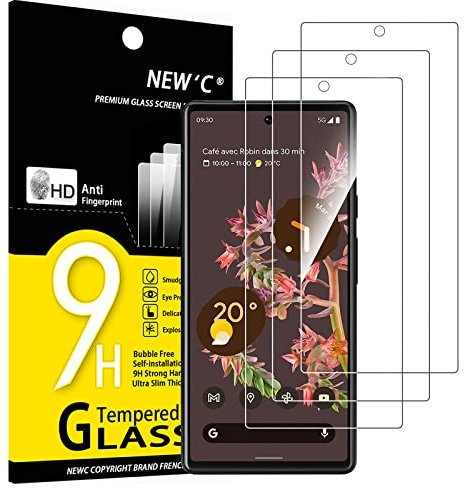 NEW'C 3 Stück für Google Pixel 6 für Panzerglas, Frei von Kratzern, 9H Härte, HD Displayschutzfolie, 0.33mm Ultra-klar, Ultrabeständig