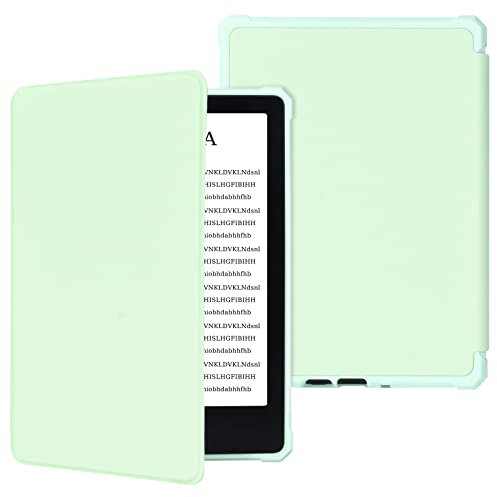 Hülle für 6,8 Amazon Kindle Paperwhite 11. Generation 2021 Cover,leichte PU-Lederhülle/Buchcover mit automatischer Wake-Sleep-Funktion (6,8 Grün)