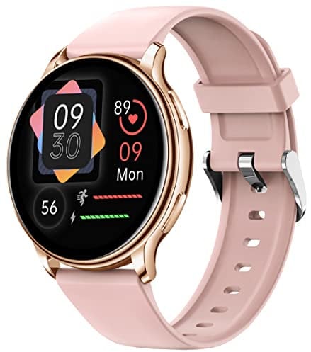 findtime Smartwatch Damen mit Telefonfunktion Fitnessuhr Fitness Tracker Smart Watch Whatsapp Telefonieren mit Lautsprecher Blutdruckmessung Schrittzähler Uhr Damen Fittnessarmbanduhr Frauen Rosegold