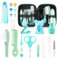 Baby Healthcare and Grooming Kit, 26 in 1 Portable Baby Safety Care Set with Hair Brush Comb Nasal Aspirator Electric Nail Trimmer Set Baby Essentials kit for Newborn Boys Girls (Green 26 in 1)