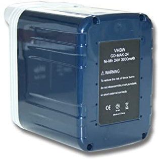 vhbw batteria sostituisce Makita B2417 per attrezzo da lavoro (3000 mAh, NiMH, 24 V)