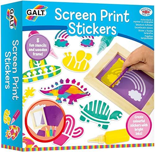 Galt, Screen Print Stickers, Craft Kits for Kids, Ages 6 Years Plus