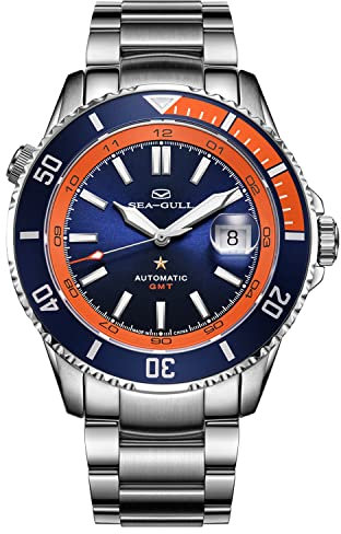 SEA-GULL Seagull Divers Watch 2023 The Lastest Mechanical Daving Watch Ocean Series, Blaues Edelstahlband, Armband