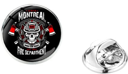 Professionelle Edelstahl-Brosche, Feuerwehr, dekorative Brosche, Anstecknadel auf Kleidung, Rucksack, Hut, Herren, Schmuck, Accessoires, Lotus, Metall