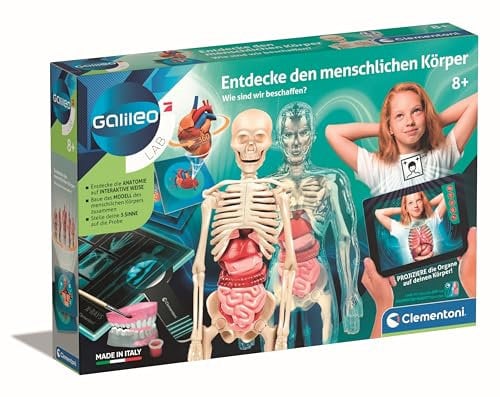 Galileo Lab Entdecke den menschlichen Körper - Experimentierkasten mit interaktivem Ansatz - Experimente für Kinder ab 8 Jahren, 59348 von Clementoni