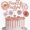 Yunchu Online Tortendeko 50. Geburtstag Frau Happy 50th Birthday Cake Topper Roségold Kuchen Topper 50 jahre Frau Kuchendeko 50. Geburtstag Tortendeko für 50. Geburtstag Cupcake Toppers
