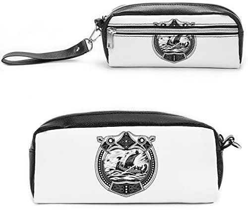 Wikinger Symbole Große Kapazität Make up Tasche Schminktasche Kosmetiktasch Organizer Federmäppchen für Damen Mädchen, Fenrir Wolf Tragbare Reise Kulturtasche ( Color : Style52 , Size : 20*10*5.5cm )