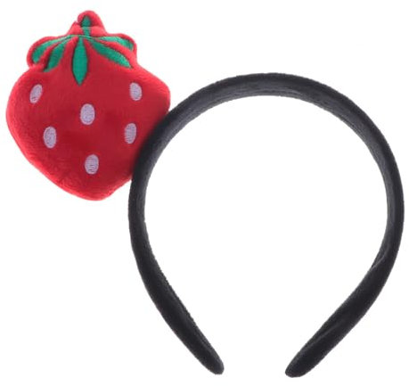 Beavorty Weihnachtsparty Haarschmuck Erdbeer Haarschmuck Obst Haarreifen Plüsch Haarband Cosplay-kopfschmuck Erdbeer Haarband Erdbeere Ausgabekarte Cosplay Haarschmuck
