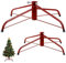 Hotop 2 Stück 61 cm und 40,6 cm großer Weihnachtsbaumständer für künstlichen, faltbaren Metall-Weihnachtsbaumständer, Ersatz-Weihnachtsbasis für 6,5 bis 2,4 m, passend für Stangen bis zu 3,3 cm und