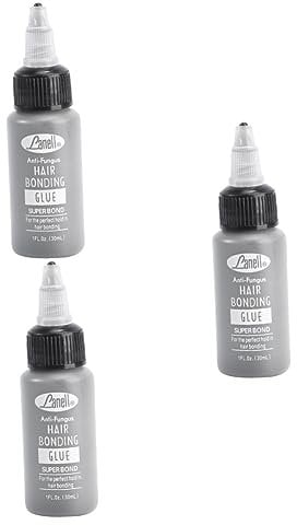 Beavorty 3 pcs wig adhesive glue for wigs invisible bonding glue natural look wig glue braided wig lace wig glue hair adhesive remover hair glue for lace wigs toupee glue wig bonding glue