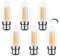 Akynite B22 Bayonet LED Candle Bulbs Dimmable Warm White 2700K, 400LM, 4W Filament LED Equivalent B22 40W Incandescent, AC 220V, C35 B22 Bayonet Cap Candle Light Bulb for Chandelier, 6pcs
