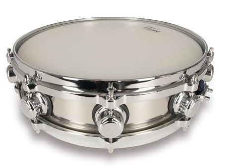 Fame FSS-35 Piccolo Snare Drum, 14x3,5, Edelstahl, 1mm Kesselstärke, 10 Stimmschrauben, Gussspannreifen, Chrome Hardware, Professioneller Sound, Hochwertige Qualität