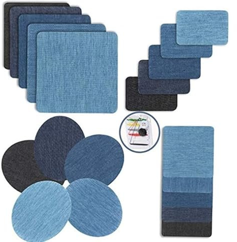 INF 20 Stk Team Patches zum Aufbügeln Jeans Flicken Denim Patch Sticker Dekoration Patches zum Aufbügeln Reparatursatz