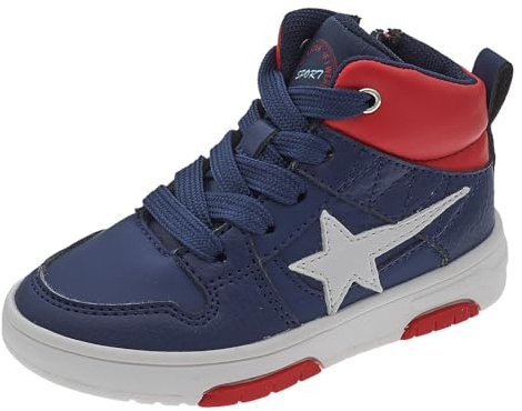 Chicco, Sneaker con lacci e zip laterale, Niños, Azul (3), 23 EU, Diseñado en Italia