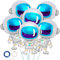 Weltraum Ballon Set, 6pcs Weltraum Astronaut Folienballon, Astronaut Weltraum Deko, Weltraum Folienballon, Weltraum Geburtstag Deko, Luftballon Weltraum, Weltraum Kindergeburtstag