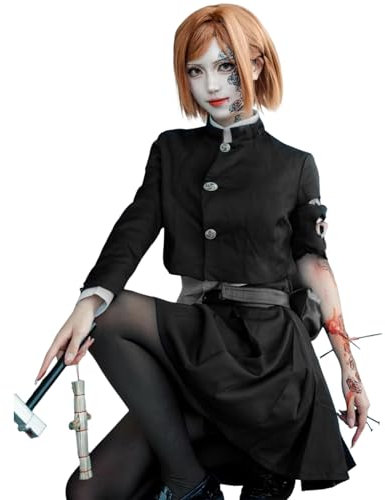 CR ROLECOS Anime Kugisaki Nobara Costume d'uniforme scolaire Jupe d'Halloween Taille XXL