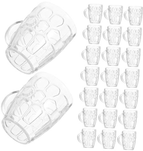 Ciieeo 50 Pezzi Mini Boccale Di Birra in Plastica Bicchieri Da Boccale Di Birra Minuscole Case Piccolo Bicchiere Di Birra Arredamento Esterno Pp Gomma Da Masticare Casa Riutilizzabile