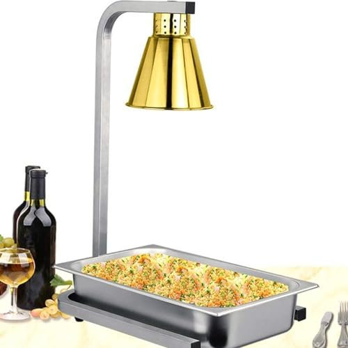 STMKB Lebensmittel-Heizlampe, Lebensmittel-Wärmeisolationslampe Mit Glühbirne, Gute Wärmeisolationswirkung, Gleichmäßige Erwärmung, Hotelküchen-Buffet-Ausrüstung