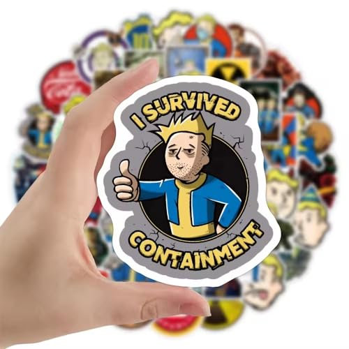 Strike3D Autocollants Survival vault boy nuka cola girl pip boy 50 pièces