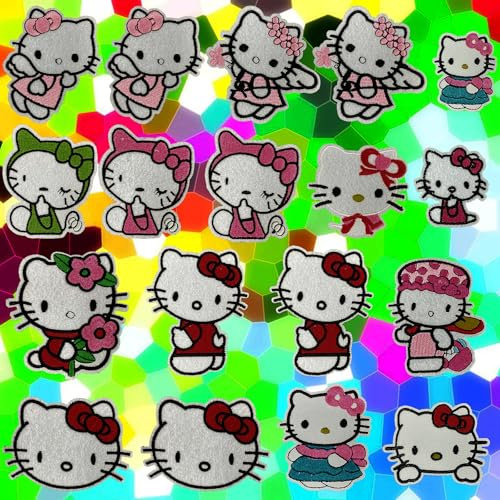 Anime Patches, Anime Aufnäher, 17PCS Anime Bügelbilder, Flicken Zum Aufbügeln, Bügelbilder für Textilien, Bügelflicken Kinder, Patches Zum Aufbügeln, für Kleidung Kleidern Jeans Segeltuchschuhe