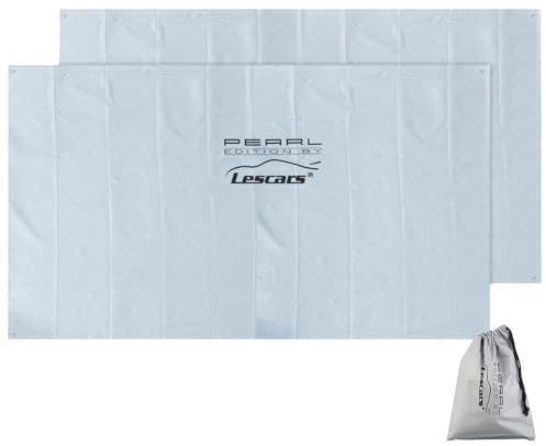 Lescars Magnet Scheibenabdeckung: 2er-Set 2in1-Universal-Windschutzscheiben-Abdeckung, Magnet-Fixierung (Anti EIS Kfz Scheibenabdeckung, Auto-Scheibenabdeckung Magnet, Windschutzscheibe)