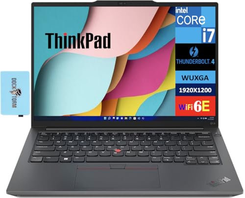 Lenovo ThinkPad E14 Gen 5 Business Laptop, 14.0 IPS FHD+ Display (Intel i7-1355U (Beat Ryzen 7 7730U), 16GB RAM, 512GB PCIe SSD, Thunderbolt 4, WiFi 6E, HD Webcam, Win 11 Pro) w/DKZ USB Hub