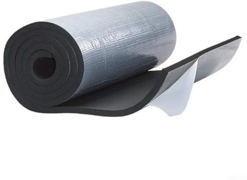 Lot de 10 rouleaux d'isolation pour voiture - 25 x 40 cm - En caoutchouc - Avec dos adhésif - Épaisseur : 9 mm