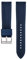 CHROONOO Saffiano Leder/Kautschuk Hybrid Performance Uhrenarmband | Blau - 20 mm - Schließe: Silber Gebürstet | Saffiano Leder, FKM-Kautschuk | Ersatz-Armband