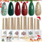 Born Pretty UV Nagellack Glitzer Christmas Rot - Shellac Gel Nagellack Rot Schwarz Grün Gold Shiny Sparkling UV Lack Maniküre und Nagelkunst DIY zu Hause