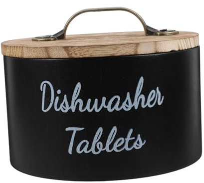 PRETYZOOM Dishwasher Storage Box Holder Washing Machine Dispenser Container Rustic Laundry Pod Laundry Laundry Pod Keeper Laundry Pod Tray Laundry Bucket Black Wood