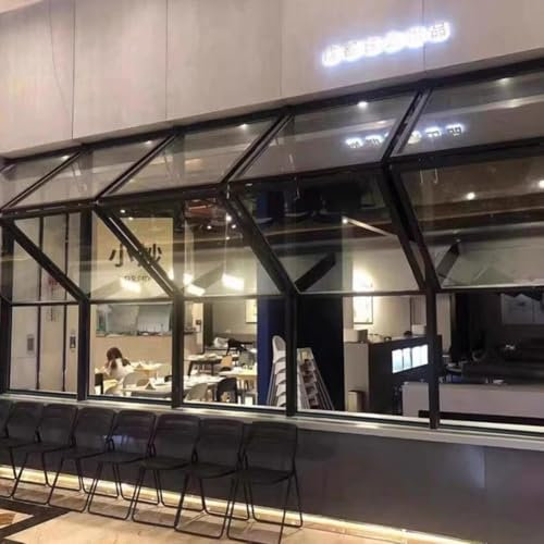 Rygcrud Konzessionsfenster mit gehärtetem Glas, Aluminium-Legierung Food Truck Service Fenster, zusammenklappbar Mobilheim Schuppen-Fenster für Business-Küche(55x120 cm)