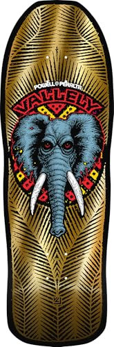 Powell Peralta Mike Vallely Elephant Reissue Skateboard-Deck, Goldfolie, 25 x 76,2 cm