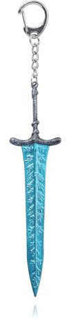 SONGCHANGJEWELRY Elden Ring Frost Ritterschwert Schlüsselanhänger – Ranni Dark Moon Greatsword Toys Collection – Dekoration Geschenk für Frauen Männer Fans, Blau Schwarz, Large