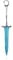 SONGCHANGJEWELRY Elden Ring Frost Ritterschwert Schlüsselanhänger – Ranni Dark Moon Greatsword Toys Collection – Dekoration Geschenk für Frauen Männer Fans, Blau Schwarz, Large