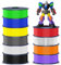SUNLU 10KG PETG Filament 1,75 mm, 3D Druckerfilament Bundle, Verbesserte Zähigkeit Hohe Schlagfestigkeit, 1kg pro Spule, 10 Rollen, Schwarz+Weiß+Grau+Blau+Rot+Gelb+Grün+Orange+Lila+Transparent