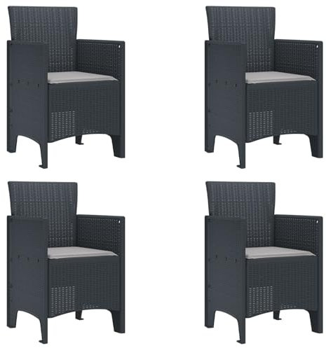 vidaXL GartenstühleAußenbestuhlungPoly-Rattan-Stühle