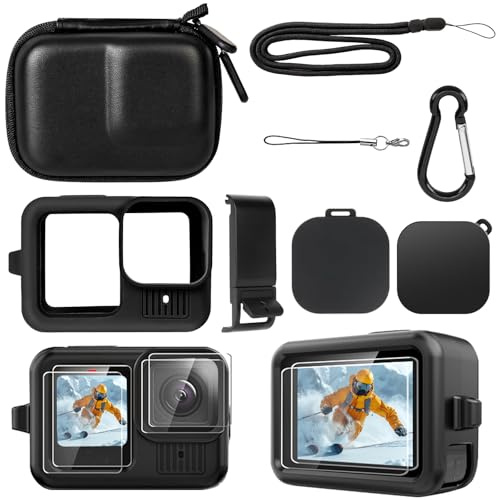 Kit Accessori per GoPro Hero 13, Custodia Protettiva in Silicone