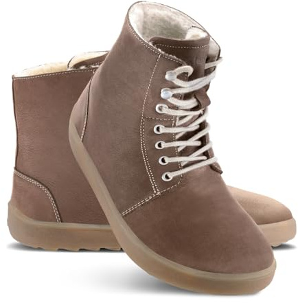 Be Lenka Winter 3.0 – Barfuss Schuhe | Damen Winterschuhe in Premium-Qualität | Winterstiefel - Merinowoll Gefüttert | Barfußschuhe | Stiefel, Boots, Winterboots | Wasserabweisende | Schwarz - 36