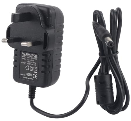 Ausla Power Supply Adapter, 9V 1A AC DC Adapter with UL Certified Over Current Short Circuit Protection for Electronic Keyboards Digital Pianos Effect Pedals Amplifiers (UK Plug)