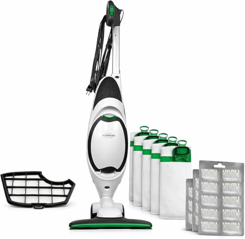 AMG Shop Online Aspirapolvere FOLLETTO VK150 + 12 SACCHETTI + PROFUMINI + GRIGLIA, Con Motore 60.000 giri/min, Emissione Polveri 0,0001 mg/m³, Sacco 2,5 L, PESO: 3 Kg