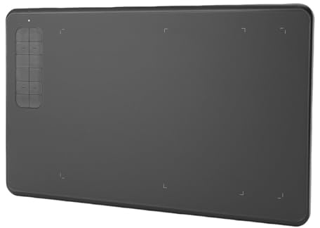 Cuifati Grafiktablett, 10 X 6 Zoll Großes Digitales Zeichenpad mit 8192 Druckstufen und 12 Hotkeys, für PC, Laptop, Design Sketch und Online-Unterricht