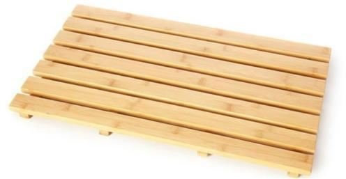 Bamboo Duck Board Wooden Natural Wood Bathrooms Oval Rectangular Shower Bath Mat
