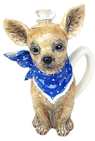 Blue Sky Ceramic 17275 Tea with Diddy Dog Teapot, 7.75x7x10. 25, Multicolor