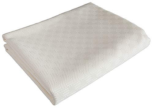 Venilia Tischschoner Bulgomme rechteckig, Tischdecke, rutschfest stossdämpfend pflegeleicht flüssigkeitsundurchlässig, PVC-Polyester, weiß, 135 x 220 cm