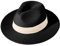 Lanzom - Sombrero de paja para mujer estilo Panamá, con ala ancha, plegable, para playa, con protección solar UPF50+, talla única-M