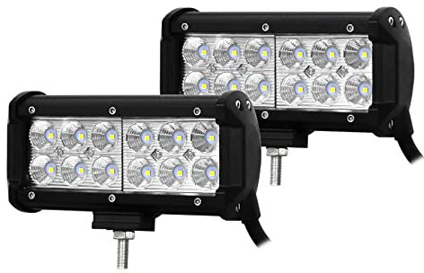 Willpower Led Arbeitsscheinwerfer Bar 18 cm 36W LED Scheinwerfer 12V 24V Flutlicht Zusatzscheinwerfer 6000K Wasserdicht Rückfahrscheinwerfer für Auto Traktor Offroad SUV UTV ATV